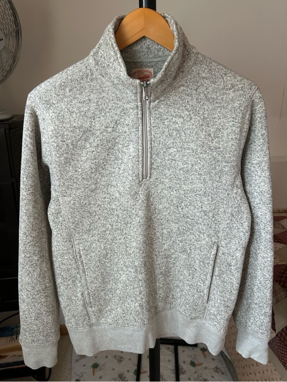 J. Crew 1/4 Zip Summit Fleece Pullover Sweater Gray Small